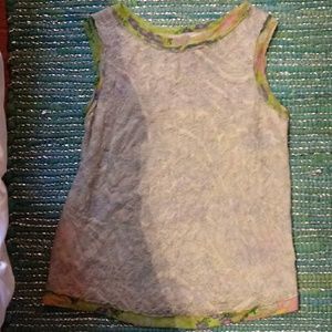 Anthropologie Gregory semi sheer knit tank